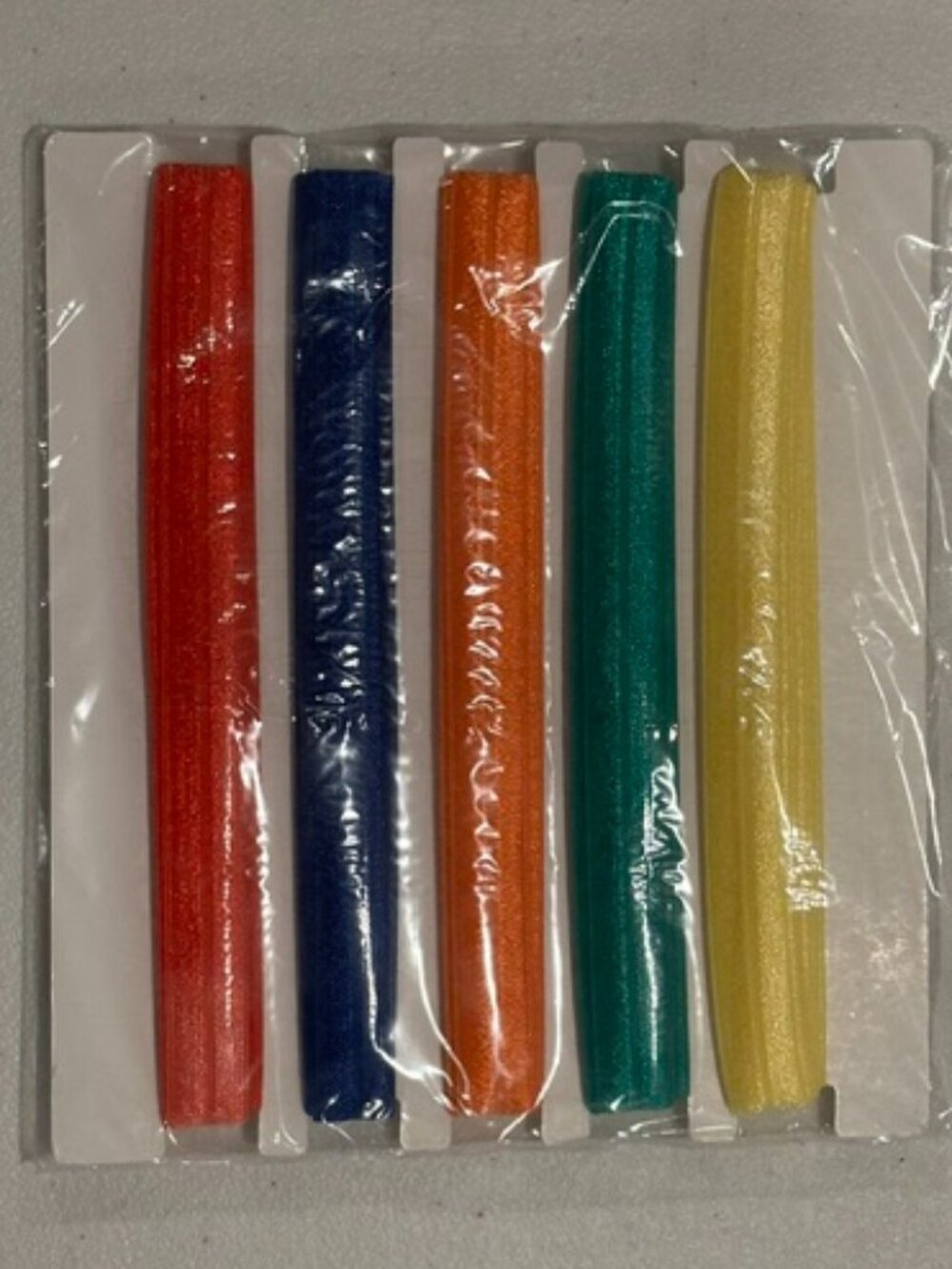 NEW Fold Over Elastic (FOE)-5 Primary Colors- 5/8" wide, 3 yards each (15 yards)